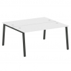 Metal System Рабочая станция на А-образном м/к БА.РАС-СП-2.4 Белый/Металл Антрацит 1600*1475*750