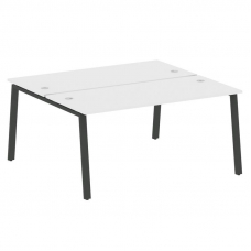 Metal System Рабочая станция на А-образном м/к БА.РАС-СП-2.4 Белый/Металл Антрацит 1600*1475*750