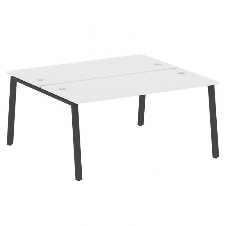 Metal System Рабочая станция на А-образном м/к БА.РАС-СП-2.4 Белый/Металл Антрацит 1600*1475*750