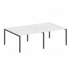 Metal System Quattro Рабочая станция на 4 места на П-образном м/к 40БП.СМ-4.2 Белый/Металл Антрацит