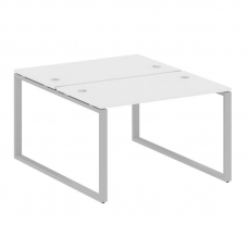 Metal System Рабочая станция на О-образном м/к БО.РАС-СП-2.2 Белый/Металл Серый 1200*1475*750