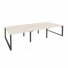 Onix Рабочая станция на О-образном м/к O.MO-D.RS-6.2.8 Денвер Светлый/Металл Антрацит 3540*1635*750