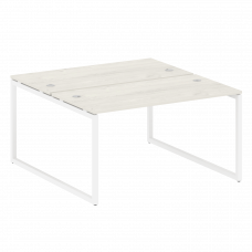 Metal System Quattro Рабочая станция на О-образном м/к 40БО.РАС-СП-2.3 Дуб Наварра/Металл Белый 1400