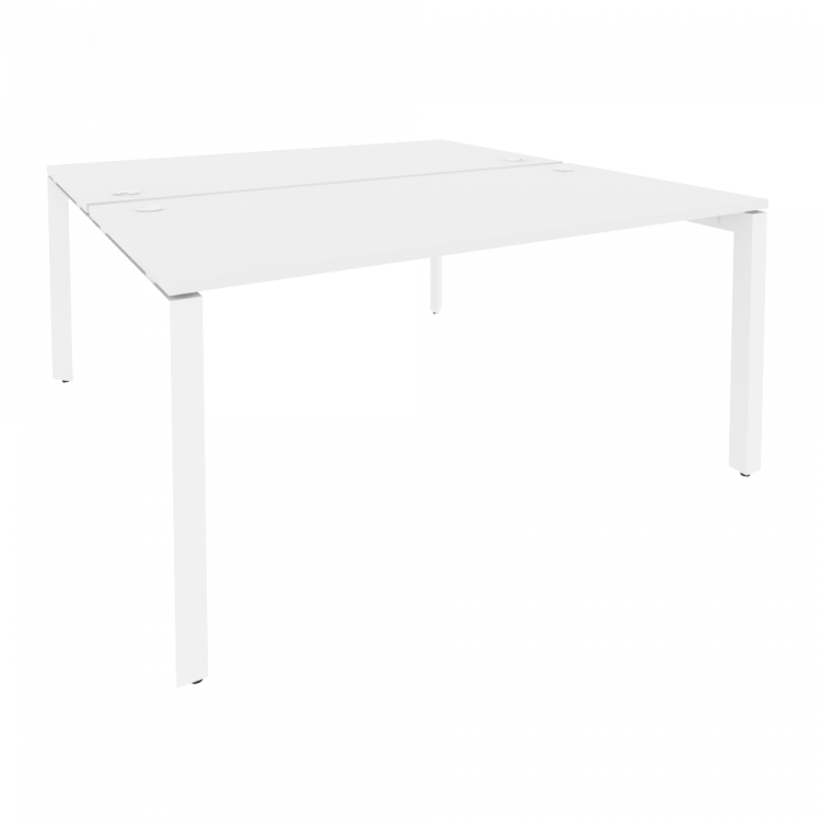 Onix Рабочая станция на П-образном м/к O.MP-D.RS-2.4.8 Белый Бриллиант/Металл Белый 1580*1635*750