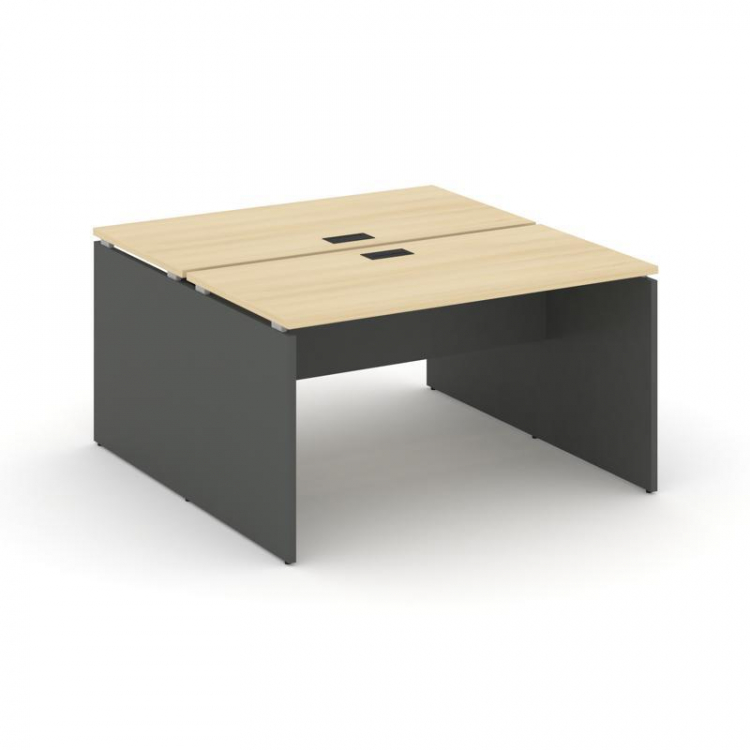 Style Project Рабочая станция 2-х сторон. SN-D.DRS-022 Акация Лорка/Антрацит/Черная Заглушка 1180*16