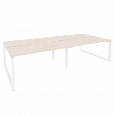 Onix Рабочая станция на О-образном м/к O.MO-D.RS-4.4.7 Денвер Светлый/Металл Белый 3160*1475*750