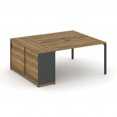 Concept Рабочая станция с опорным шкафом-купе CN.DRS-235 A Сандал Янтарный/Антрацит/Металл Антрацит