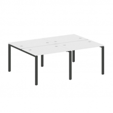 Metal System Рабочая станция на 4 места на П-образном м/к БП.СМ-4.1 Белый/Металл Антрацит 2000*1475*
