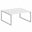 Metal System Quattro Рабочая станция на О-образном м/к 50БО.РАС-СП-2.4 Белый/Металл Серый 1600*1475*