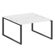 Metal System Рабочая станция на О-образном м/к БО.РАС-СП-2.3 Белый/Металл Антрацит 1400*1475*750