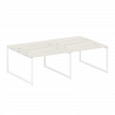 Metal System Quattro Рабочая станция на 4 места на О-образном м/к 40БО.СМ-4.2 Дуб Наварра/Металл Бел