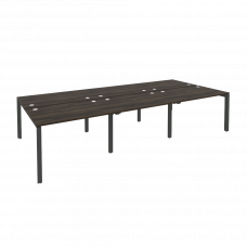 Onix Рабочая станция на П-образном м/к O.MP-D.RS-6.2.8 Дуб Мали/Металл Антрацит 3540*1635*750