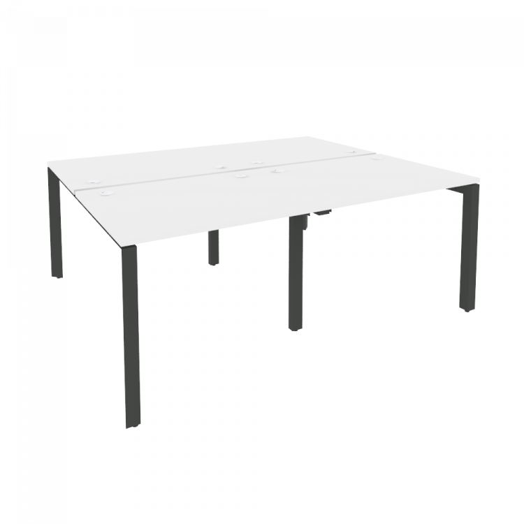 Onix Рабочая станция на П-образном м/к O.MP-D.RS-4.1.8 Белый Бриллиант/Металл Антрацит 1960*1635*750