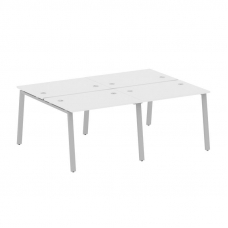 Metal System Рабочая станция на 4 места на А-образном м/к БА.СМ-4.1 Белый/Металл Серый 2000*1475*750