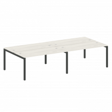 Metal System Quattro Рабочая станция на 4 места на П-образном м/к 50БП.СМ-4.4 Дуб Наварра/Металл Ант