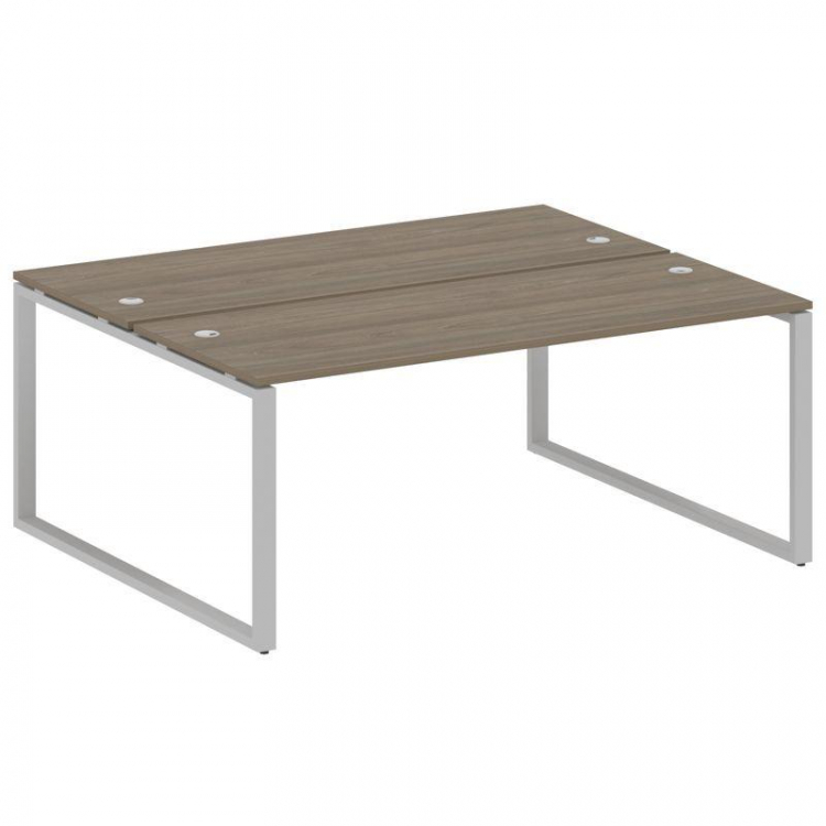 Metal System Рабочая станция на О-образном м/к БО.РАС-СП-2.5 Вяз Благородный/Металл Серый 1800*1475*