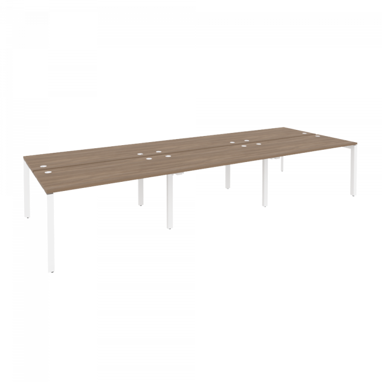 Onix Рабочая станция на П-образном м/к O.MP-D.RS-6.3.7 Дуб Аризона/Металл Белый 4140*1475*750