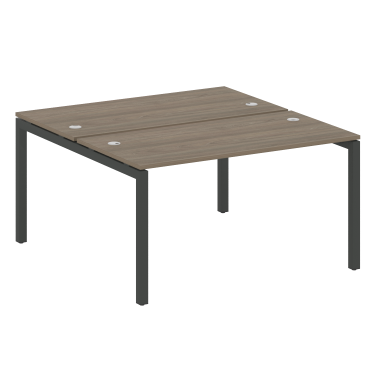 Metal System Quattro Рабочая станция на П-образном м/к 50БП.РАС-СП-2.3 Вяз Благородный/Металл Антрац