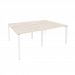 Onix Рабочая станция на П-образном м/к O.MP-D.RS-4.1.7 Денвер Светлый/Металл Белый 1960*1475*750