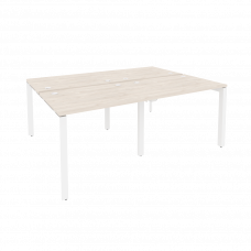 Onix Рабочая станция на П-образном м/к O.MP-D.RS-4.1.7 Денвер Светлый/Металл Белый 1960*1475*750