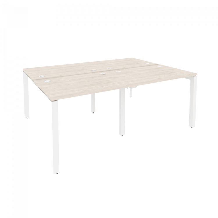 Onix Рабочая станция на П-образном м/к O.MP-D.RS-4.1.7 Денвер Светлый/Металл Белый 1960*1475*750