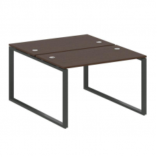 Metal System Рабочая станция на О-образном м/к БО.РАС-СП-2.2 Венге Цаво/Металл Антрацит 1200*1475*75