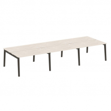 Onix Wood Рабочая станция OW.D.RS-6.3.7 Денвер Светлый/Дуб Темный/Металл Антрацит 4140*1475*750