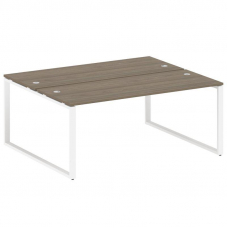 Metal System Рабочая станция на О-образном м/к БО.РАС-СП-2.5 Вяз Благородный/Металл Белый 1800*1475*