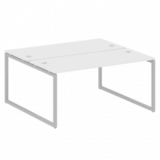Metal System Quattro Рабочая станция на О-образном м/к 40БО.РАС-СП-2.4 Белый/Металл Серый 1600*1475*
