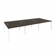 Onix Рабочая станция на П-образном м/к O.MP-D.RS-6.2.8 Дуб Мали/Металл Белый 3540*1635*750