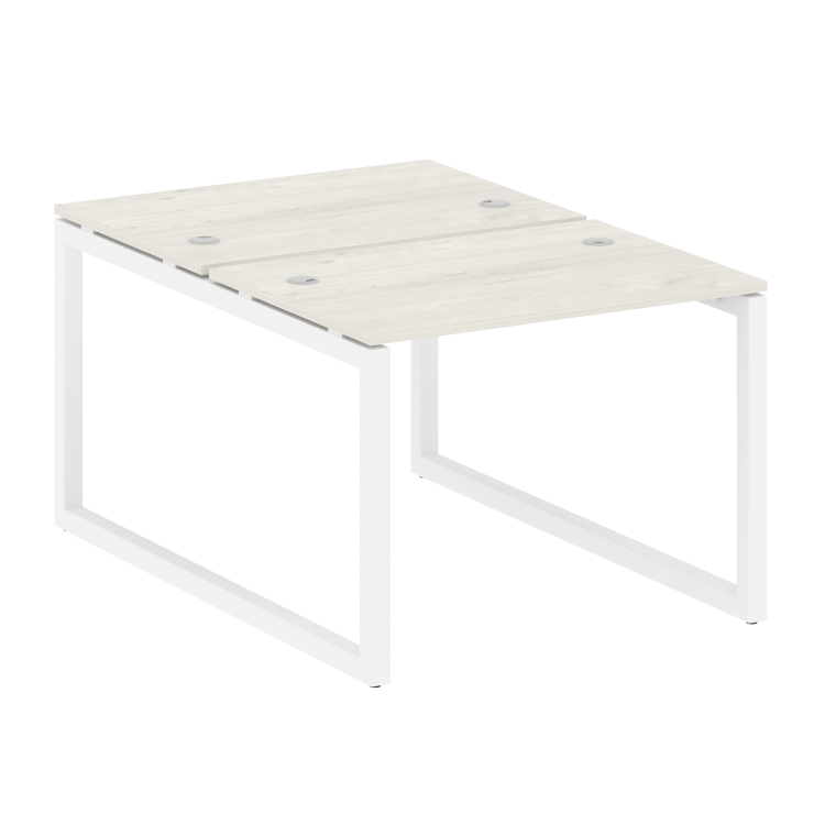 Metal System Quattro Рабочая станция на О-образном м/к 50БО.РАС-СП-2.1 Дуб Наварра/Металл Белый 1000