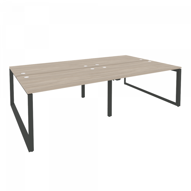 Onix Рабочая станция на О-образном м/к O.MO-D.RS-4.3.8 Дуб Аттик/Металл Антрацит 2760*1635*750
