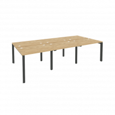 Onix Рабочая станция на П-образном м/к O.MP-D.RS-6.1.7 Тиквуд Светлый/Металл Антрацит 2940*1475*750