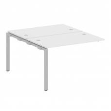 Metal System Проходной элемент рабочей станции на П-образном м/к БП.ПРС-СП-2.2 Белый/Металл Серый 12