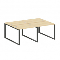 Metal System Рабочая станция на 4 места на О-образном м/к БО.СМ-4.1 Акация Лорка/Металл Антрацит 200