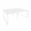 Onix Рабочая станция на О-образном м/к O.MO-D.RS-4.1.8 Белый Бриллиант/Металл Белый 1960*1635*750
