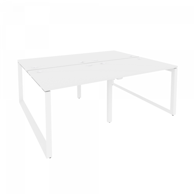 Onix Рабочая станция на О-образном м/к O.MO-D.RS-4.1.8 Белый Бриллиант/Металл Белый 1960*1635*750