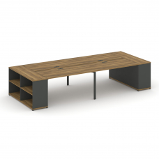 Concept Рабочая станция с опорными стеллажами CN.DRS-246 Сандал Янтарный/Антрацит/Металл Антрацит 32