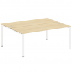 Metal System Рабочая станция на П-образном м/к БП.РАС-СП-2.5 Акация Лорка/Металл Белый 1800*1475*750