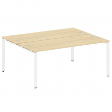 Metal System Рабочая станция на П-образном м/к БП.РАС-СП-2.5 Акация Лорка/Металл Белый 1800*1475*750