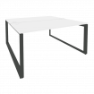 Onix Рабочая станция на О-образном м/к O.MO-D.RS-2.4.8 Белый Бриллиант/Металл Антрацит 1580*1635*750