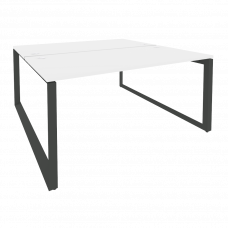 Onix Рабочая станция на О-образном м/к O.MO-D.RS-2.4.8 Белый Бриллиант/Металл Антрацит 1580*1635*750