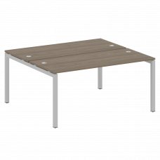 Metal System Quattro Рабочая станция на П-образном м/к 50БП.РАС-СП-2.4 Вяз Благородный/Металл Серый