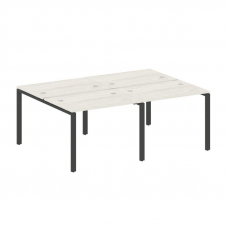 Metal System Рабочая станция на 4 места на П-образном м/к БП.СМ-4.1 Дуб Наварра/Металл Антрацит 2000