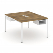 Concept Рабочая станция 2 сторонняя с подвесными тумбами на 2 места CN.DRS-102 Сандал Янтарный/Белый