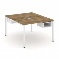 Concept Рабочая станция 2 сторонняя с подвесными тумбами на 2 места CN.DRS-102 Сандал Янтарный/Белый