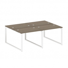 Metal System Рабочая станция на 4 места на О-образном м/к БО.СМ-4.1 Вяз Благородный/Металл Белый 200