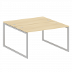 Metal System Quattro Рабочая станция на О-образном м/к 40БО.РАС-СП-2.3 Акация Лорка/Металл Серый 140