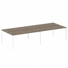 Metal System Quattro Рабочая станция на 4 места на П-образном м/к 40БП.СМ-4.5 Вяз Благородный/Металл