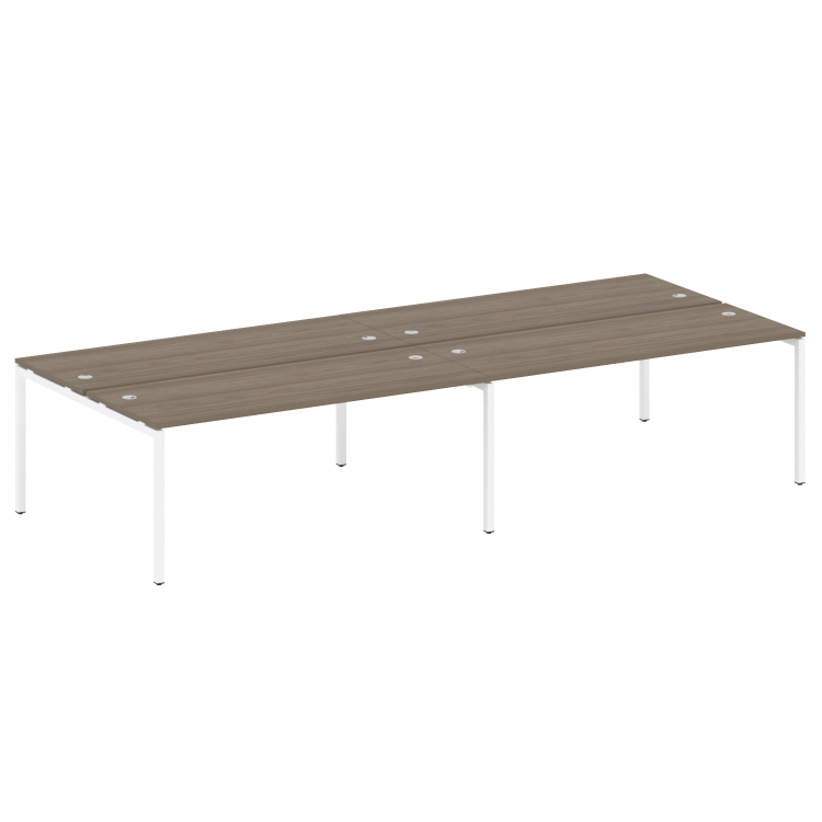 Metal System Quattro Рабочая станция на 4 места на П-образном м/к 40БП.СМ-4.5 Вяз Благородный/Металл